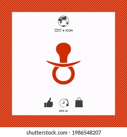  Baby pacifier icon. Element for your design