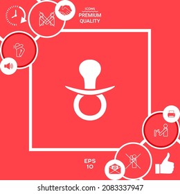  Baby pacifier icon. Element for your design