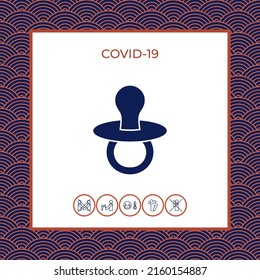 Baby pacifier -  icon. Element for your design
