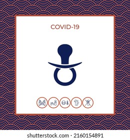  Baby pacifier icon. Element for your design