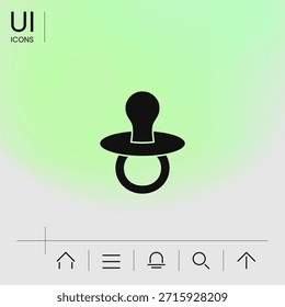 Chupete de bebé - icono. Elemento para su diseño