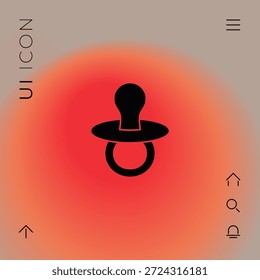 Chupete de bebé - icono. Elemento para su diseño