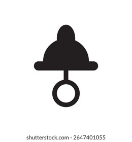 Ícone da chupeta do bebê. Ícone plano de uma chupeta para bebês, perfeito para cuidar de bebês e paternidade.