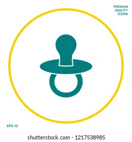 Baby pacifier -  icon. Graphic elements for your design