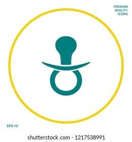  Baby pacifier icon. Graphic elements for your design