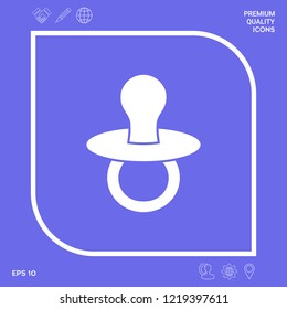Baby pacifier -  icon. Graphic elements for your design