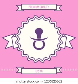  Baby pacifier icon. Graphic elements for your design