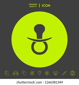  Baby pacifier icon. Graphic elements for your design