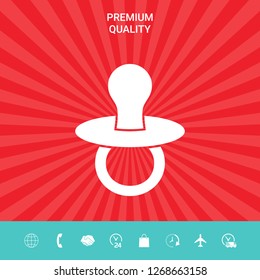 Baby pacifier -  icon. Graphic elements for your design