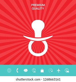  Baby pacifier icon. Graphic elements for your design
