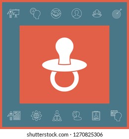 Baby pacifier -  icon. Graphic elements for your design