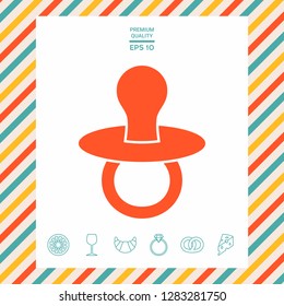 Baby pacifier -  icon. Graphic elements for your design