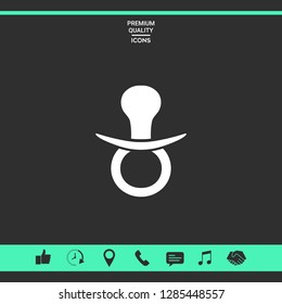  Baby pacifier icon. Graphic elements for your design