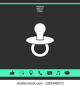 Baby pacifier -  icon. Graphic elements for your design