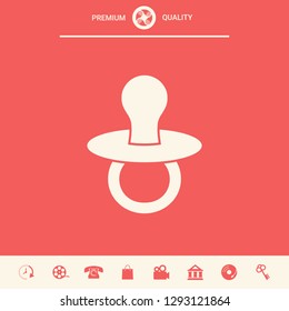 Baby pacifier -  icon. Graphic elements for your design