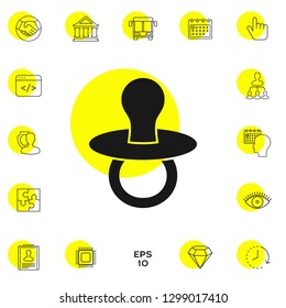 Baby pacifier -  icon. Graphic elements for your design