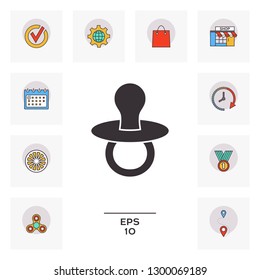 Baby pacifier -  icon. Graphic elements for your design