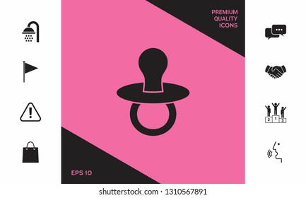 Baby pacifier -  icon. Graphic elements for your design