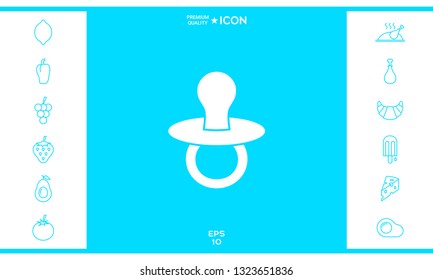 Baby pacifier -  icon. Graphic elements for your design