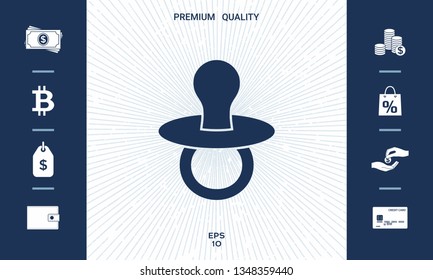 Chupeta de bebê - ícone. Elementos gráficos para seu design