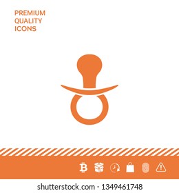  Baby pacifier icon. Graphic elements for your design