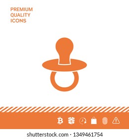 Baby pacifier -  icon. Graphic elements for your design