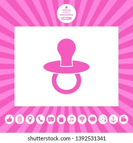 Baby pacifier -  icon. Graphic elements for your design