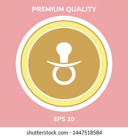  Baby pacifier icon. Graphic elements for your design