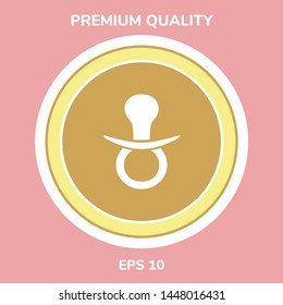  Baby pacifier icon. Graphic elements for your design