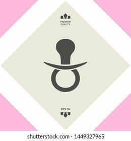 Baby pacifier icon. Graphic elements for your design