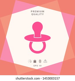 Baby pacifier - icon. Graphic elements for your design