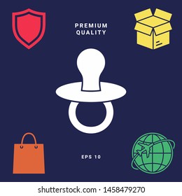 Baby pacifier - icon. Graphic elements for your design