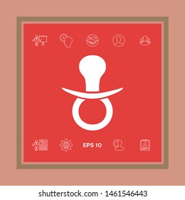 Baby pacifier icon. Graphic elements for your design