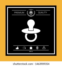 Baby pacifier - icon. Graphic elements for your design