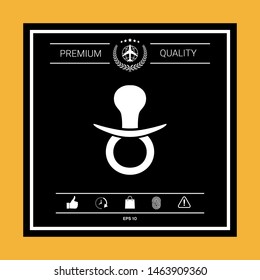 Baby pacifier icon. Graphic elements for your design
