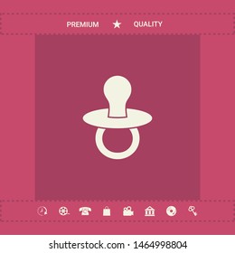Baby pacifier - icon. Graphic elements for your design