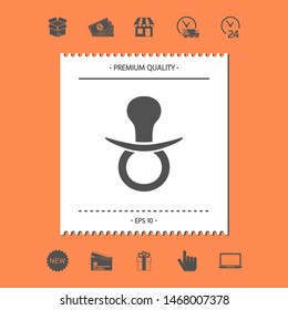 Baby pacifier icon. Graphic elements for your design