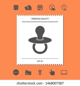 Baby pacifier - icon. Graphic elements for your design
