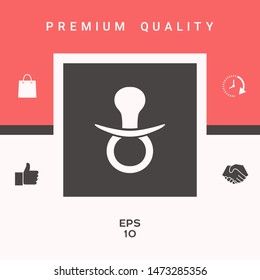 Baby pacifier icon. Graphic elements for your design