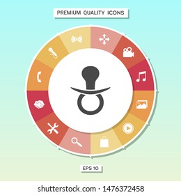 Baby pacifier icon. Graphic elements for your design