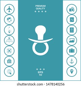 Baby pacifier icon. Graphic elements for your design