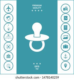 Baby pacifier - icon. Graphic elements for your design
