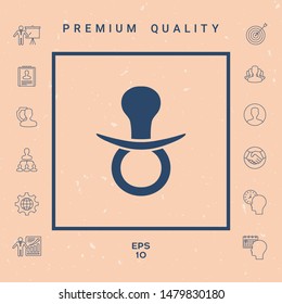 Baby pacifier icon. Graphic elements for your design