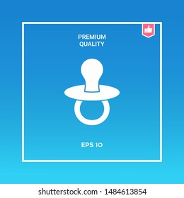 Baby pacifier - icon. Graphic elements for your design
