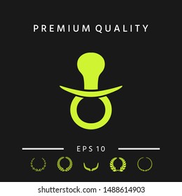 Baby pacifier icon. Graphic elements for your design