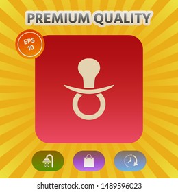 Baby pacifier icon. Graphic elements for your design