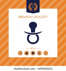 Baby pacifier icon. Graphic elements for your design