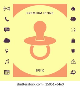 Baby pacifier - icon. Graphic elements for your design