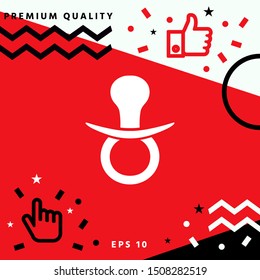 Baby pacifier icon. Graphic elements for your design