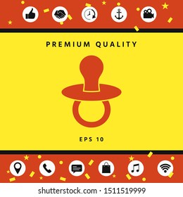 Baby pacifier - icon. Graphic elements for your design